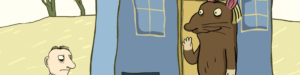 VOR MEINER TÜR AUF EINER MATTE